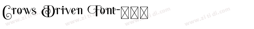 Crows Driven Font字体转换